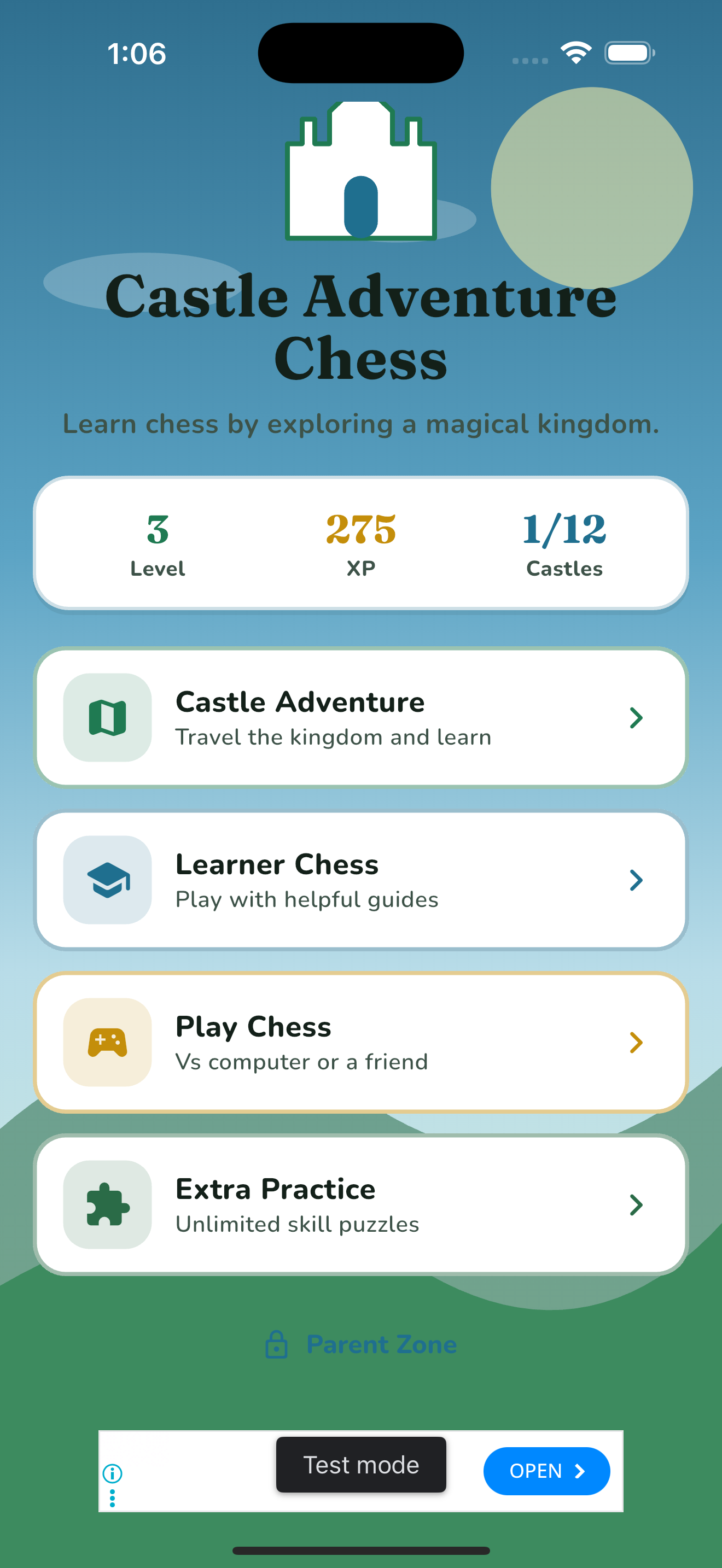 Castle Adventure Chess parent zone phone screenshot 6