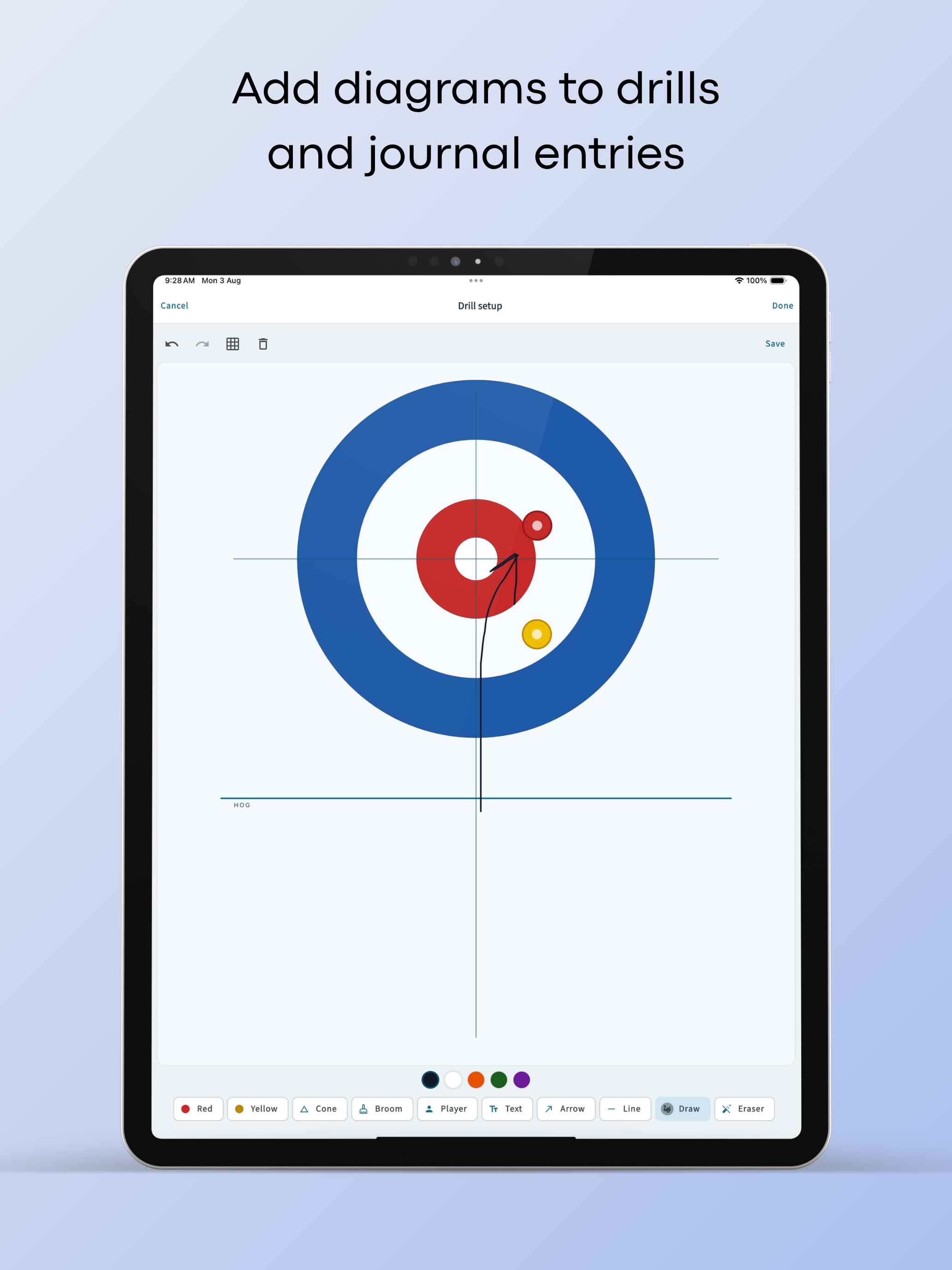 Curling Diary iPad screenshot 1