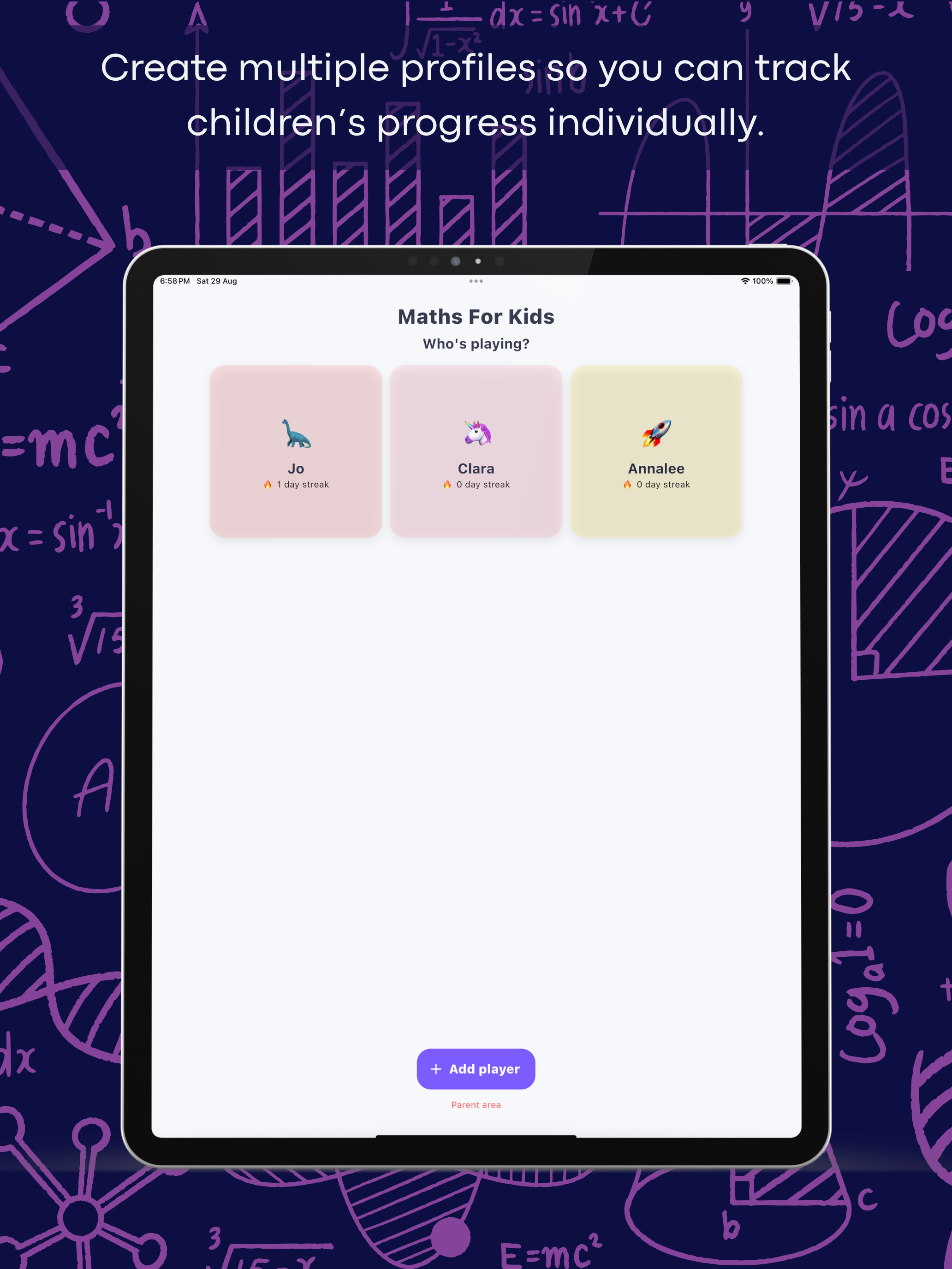 Maths For Kids iPad maths practice screenshot 1