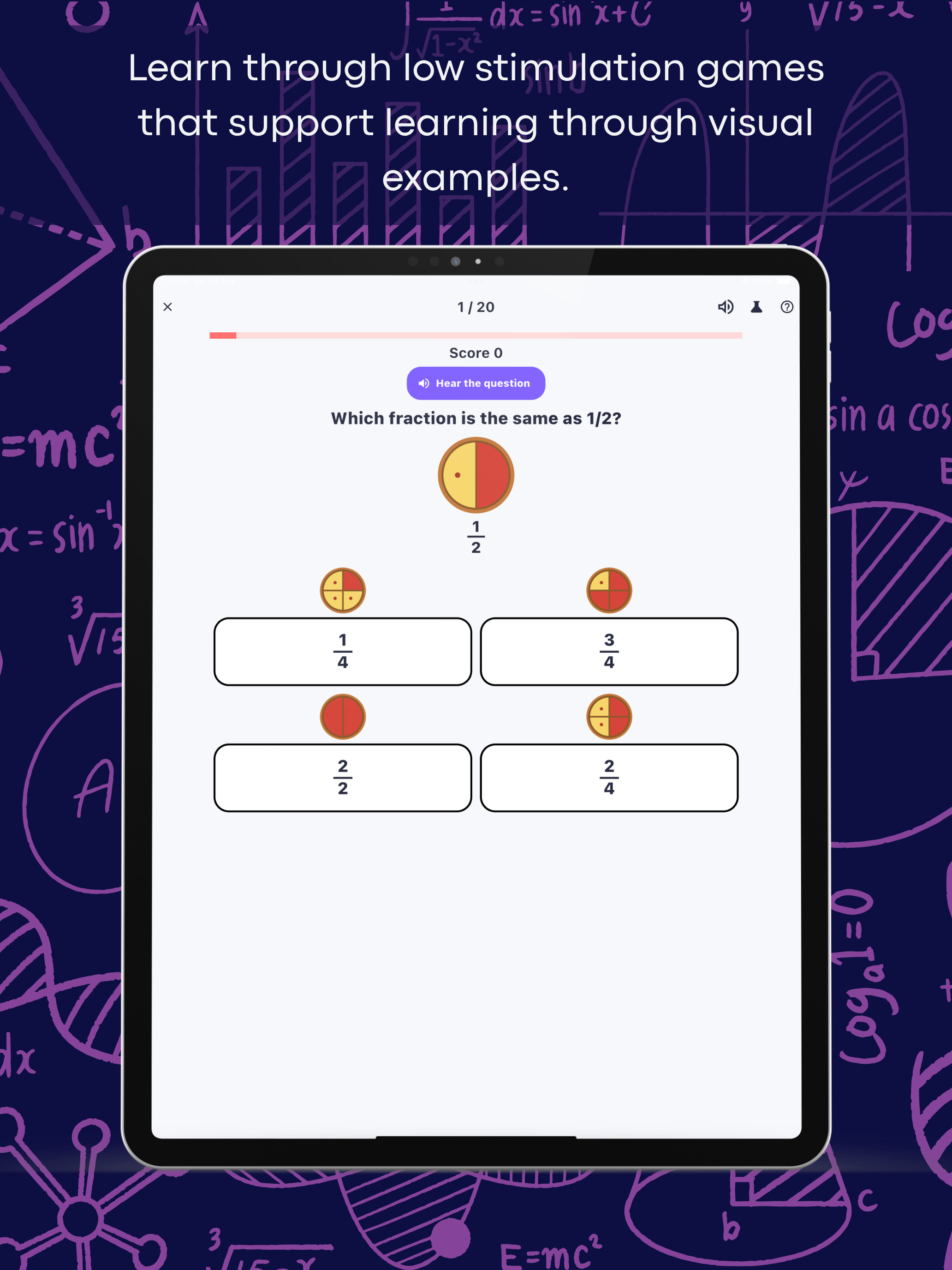 Maths For Kids iPad fractions practice screenshot 5