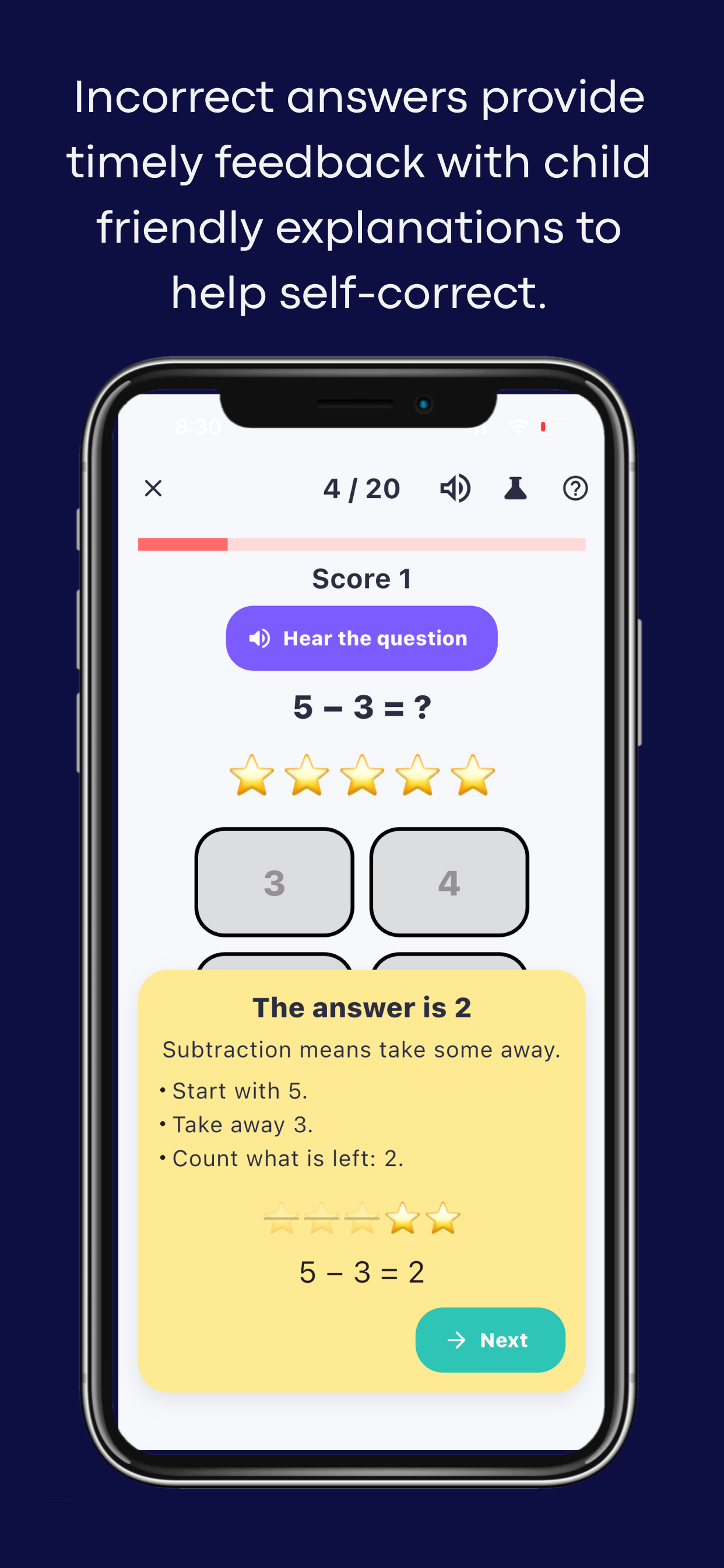 Maths For Kids learning modes phone screenshot 7