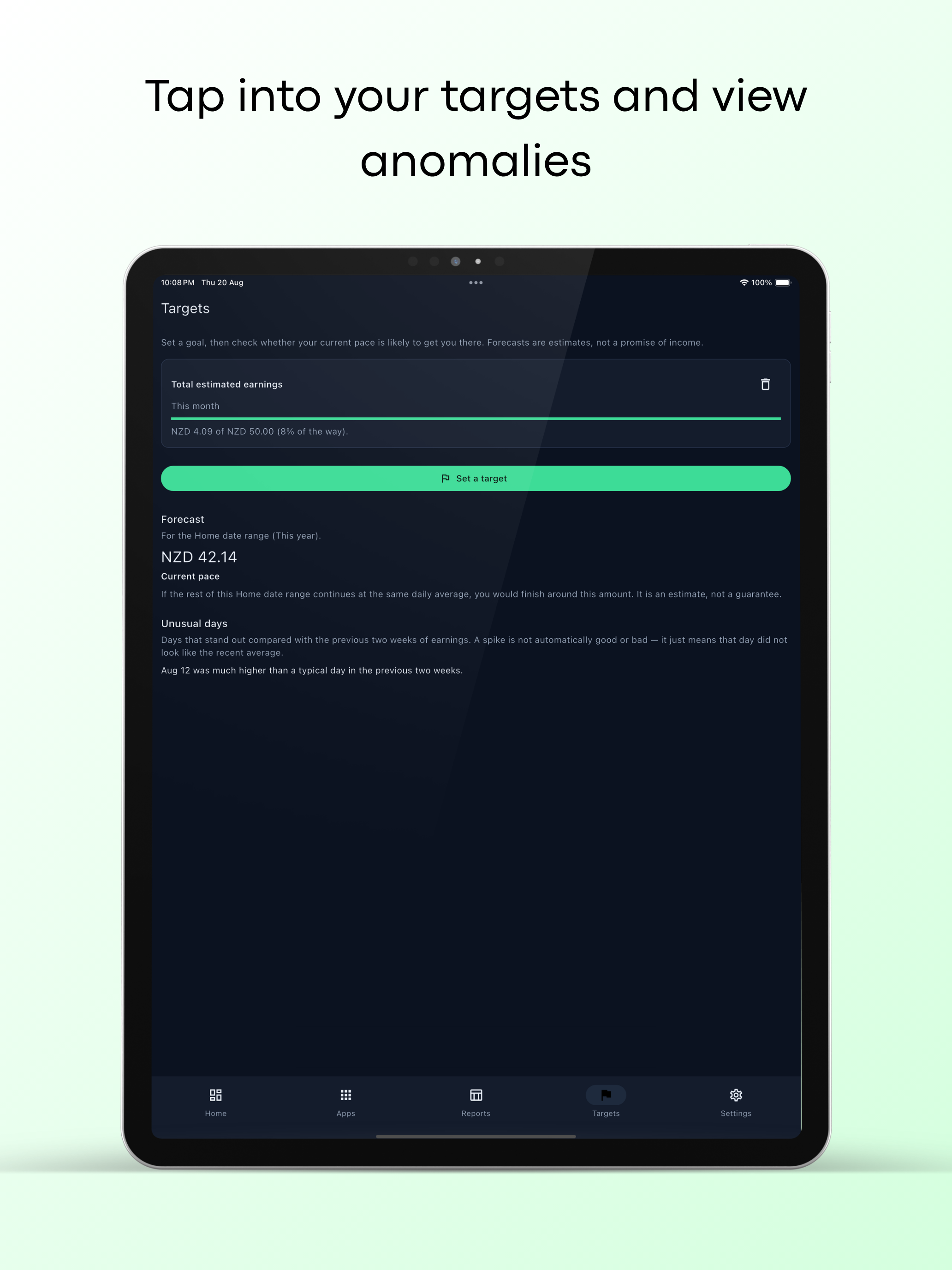 Revenue Tap iPad reporting screenshot 3